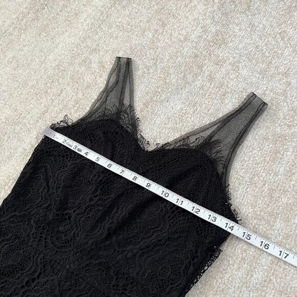 I Joah Black Lace Mesh Cocktail Summer Low Back Mini Dress S - Picture 7 of 11